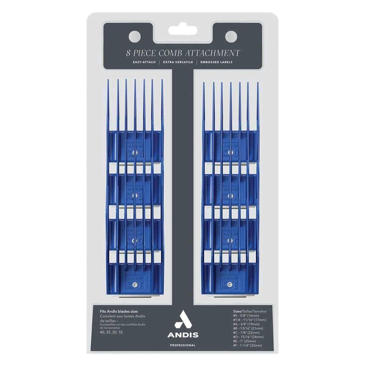 Andis Large Universal Combs Set 8Pk L 3 Andis Large Universal Combs Set 8Pk L - Image 3