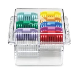 Andis Stainless Steel Adjustable Guide Comb Set, 8 Pcs 6 Andis Stainless Steel Adjustable Guide Comb Set, 8 Pcs -Pet Care Shop ad2465 08 8 piece universal attachment comb set in case cover on 4 1