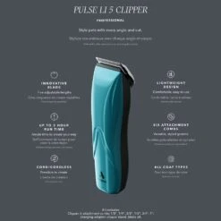 Andis Pulse Li 5 Adjustable Blade Clippers -Pet Care Shop ad7365 43 pulse li 5 clipper lcl 2 package back 2372x2974 cba0055 1