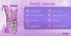 Kenchii Flash5 5-in-1 Digital Cordless Clipper Purple Dogs Edition -Pet Care Shop ke6035 79 flash5 website branding 2023 purple 2.0 4 1