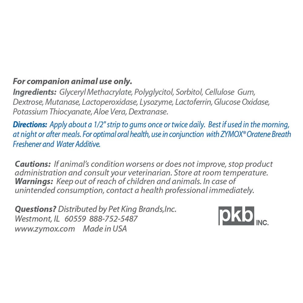 Zymox Oratene Toothpaste Gel 2.5oz 3 Zymox Oratene Toothpaste Gel 2.5oz - Image 3