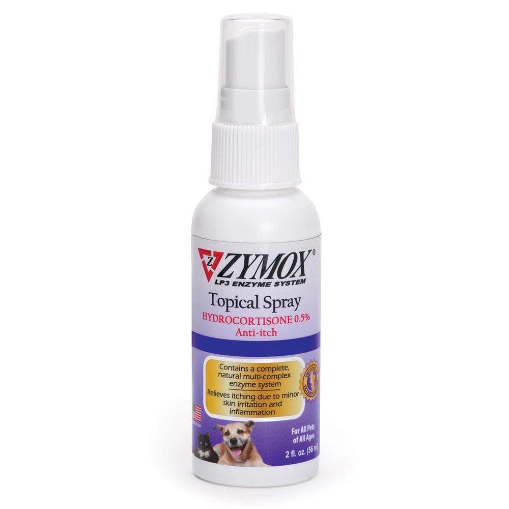 Zymox Anti-Itch .5% Hydrocortisone Topical Spray 1 Zymox Anti-Itch .5% Hydrocortisone Topical Spray