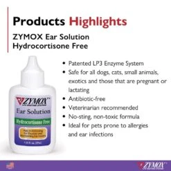 Zymox Ear Solution W/o HC 1.25oz -Pet Care Shop z002 4