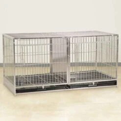 ProSelect Modular Cage W/Plastic Tray Stainless Steel 8 ProSelect Modular Cage W/Plastic Tray Stainless Steel -Pet Care Shop zw5500 87 0